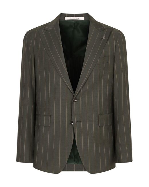 Tagliatore Black Two-Piece Wool Suit for men