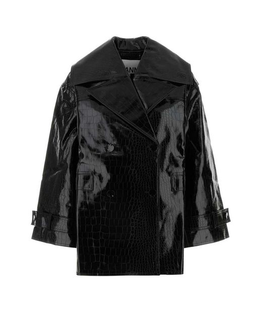 Ganni Black Jackets And Vests