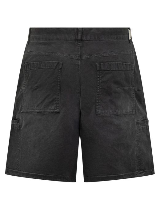 Represent Black Short Cargo Pants for men