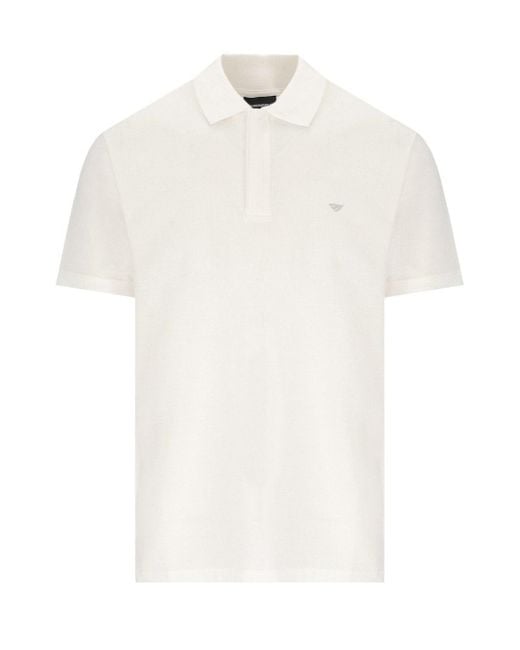 Emporio Armani White Travel Essential Polo Shirt for men