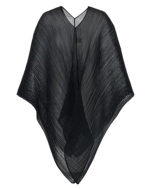 Pleats Please Issey Miyake Black 'Basic Madame-T Small' Stole