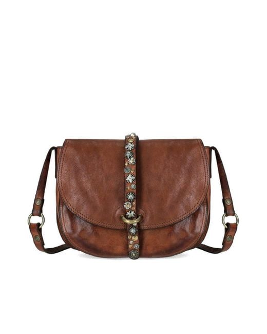 Campomaggi Brown Cefalù Cognac Crossbody Bag