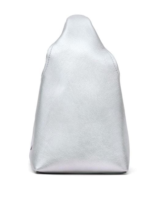 Marc Jacobs White The Sack Mini Leather Hobo Bag