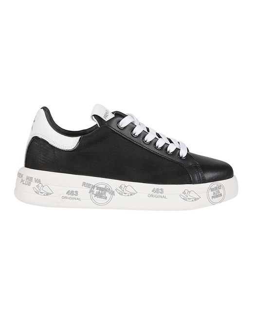 Premiata Black Leather Platform Pumps
