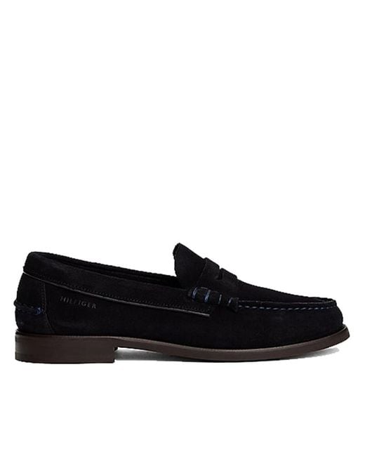 Tommy Hilfiger Black Classic Hilfiger Loafer Shoes for men