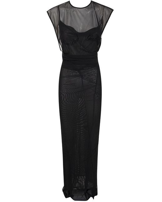 Jean Paul Gaultier Black Open Back Sleeveless Mini Dress