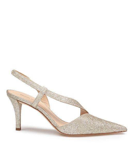 Michael Kors White Leather Décolleté With Glitter