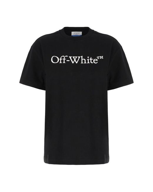 Off-White c/o Virgil Abloh Black Big Logo Bookish Casual Tee