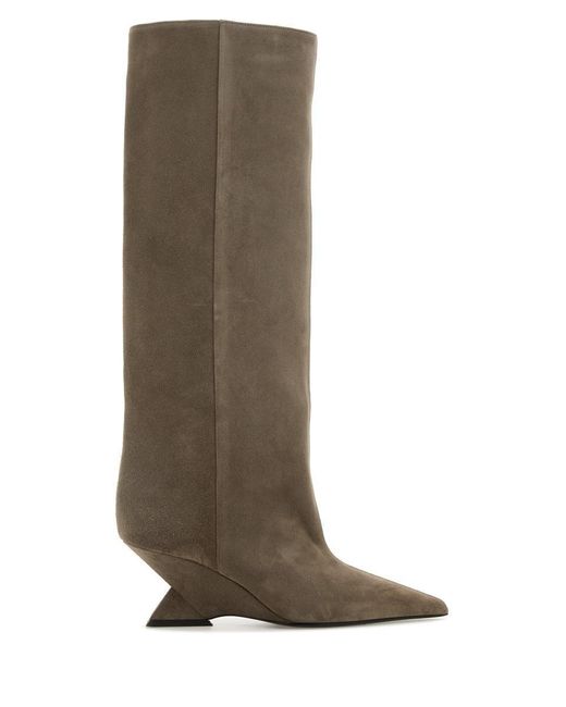 The Attico Brown Mud Suede Cheope Boots
