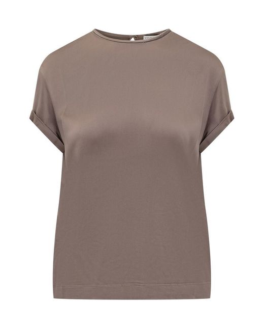 Brunello Cucinelli Top in Brown | Lyst