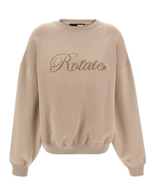 ROTATE BIRGER CHRISTENSEN Natural 'Heavy Sweat Crewneck' Sweatshirt