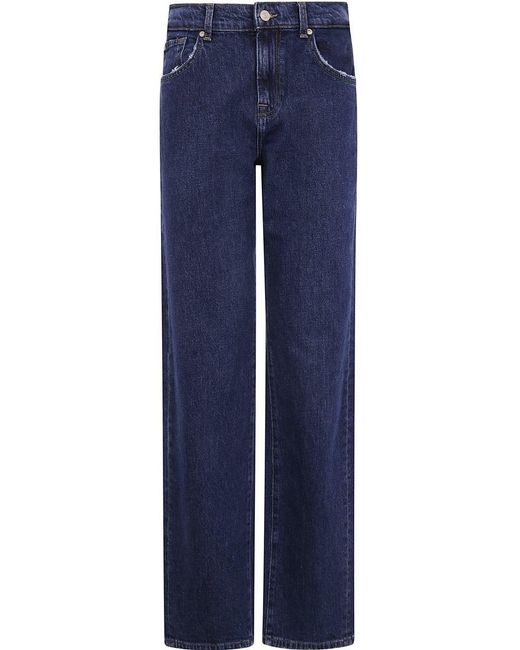 7 For All Mankind Blue Tess Trouser Huntington Denim