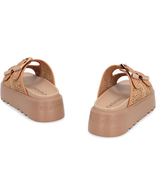 Casadei Brown Platform Sandals