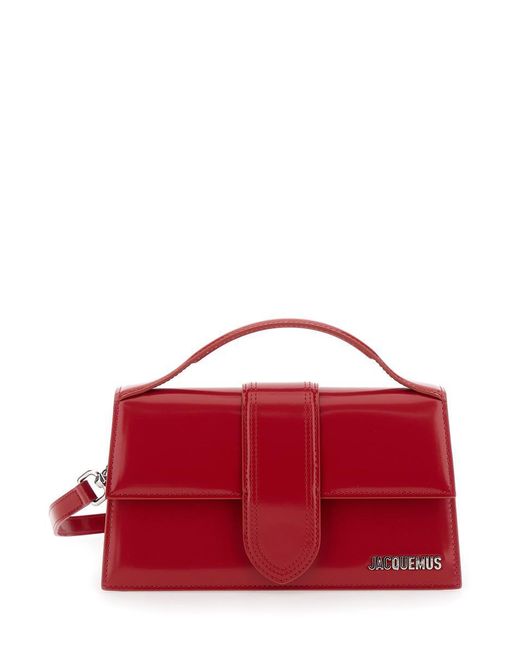 Jacquemus Red 'Le Grand Bambino' Handbag With Logo Lettering On The Front