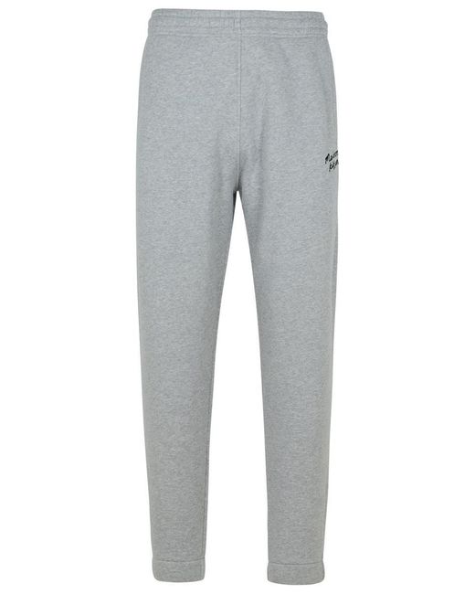 Maison Kitsuné Gray 'Jogger' Cotton Pants for men