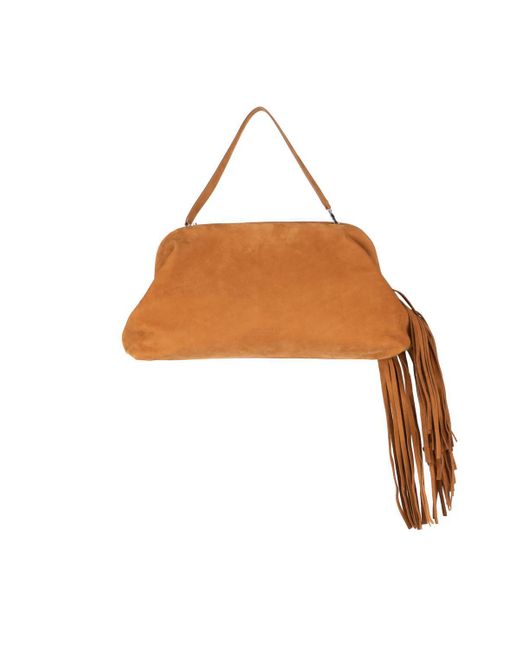 Philosophy Di Lorenzo Serafini Brown Maxi Clutch Bag