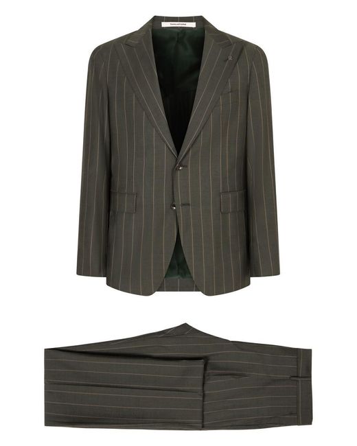 Tagliatore Black Two-Piece Wool Suit for men