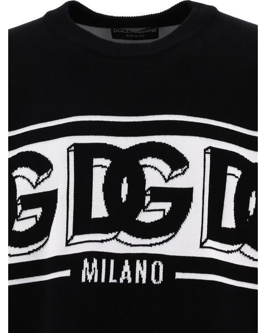 Dolce & Gabbana Black Logo Sweater For for men