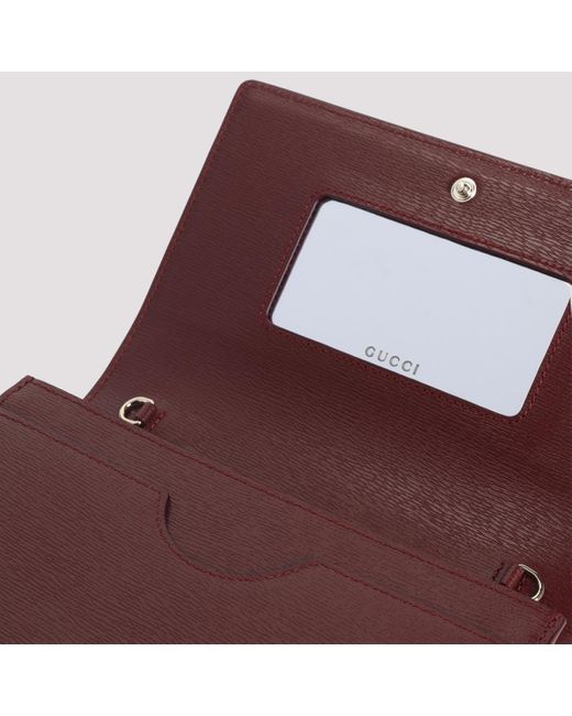 Gucci Purple Leather Chain Wallet