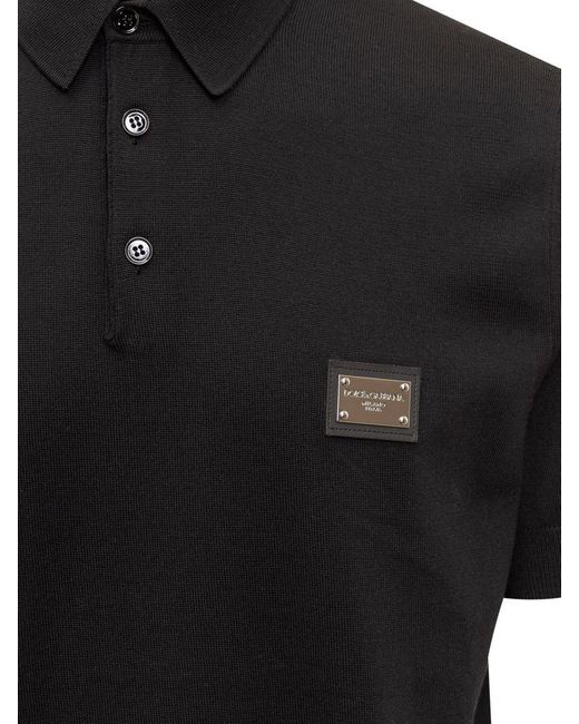 Dolce & Gabbana Black Polo Shirt With Logo for men