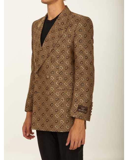 Gucci Brown Maxi Horsebit Jacket for men