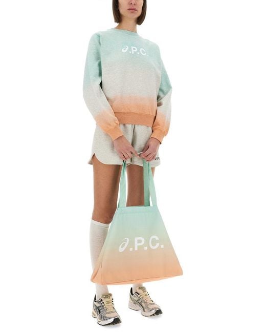 a.p.c. x asics Green "Stone" Sweatshirt