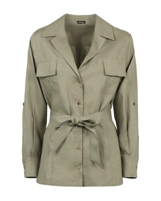 Kiton Green Linen Jacket