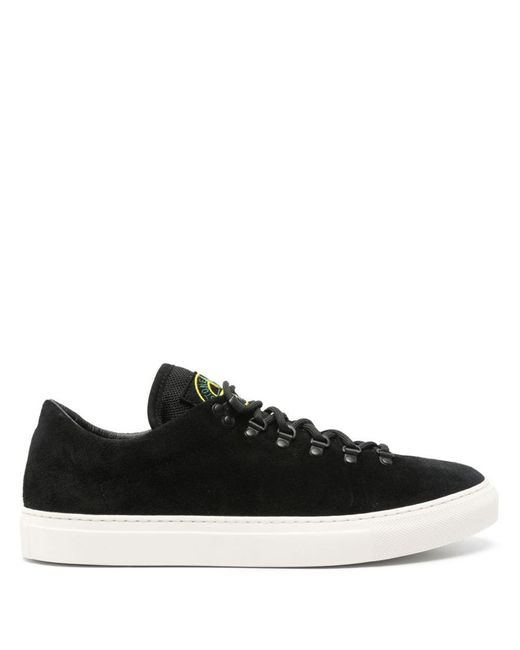 Stone Island Black Compass-Patch Sneakers for men