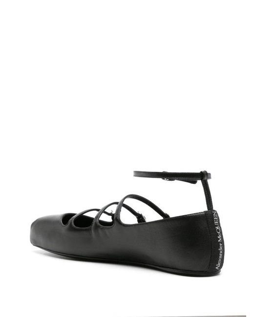 Alexander McQueen Black Cage Ballerinas
