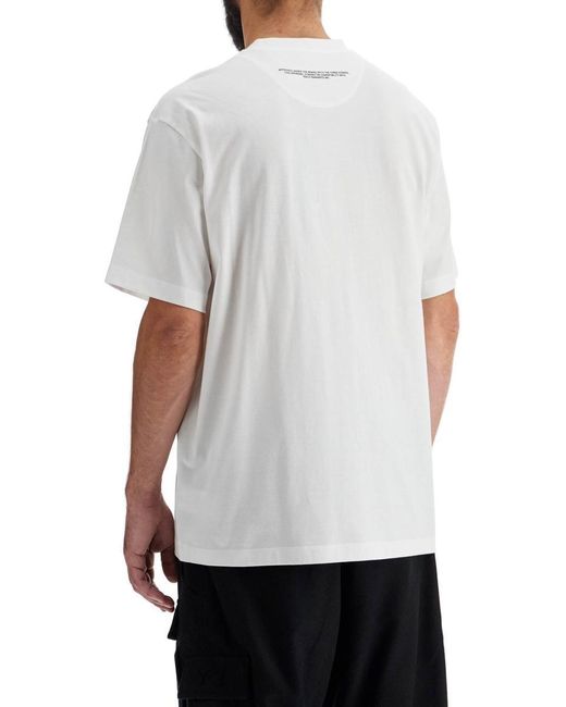 Y-3 White Oversized Logo T for men