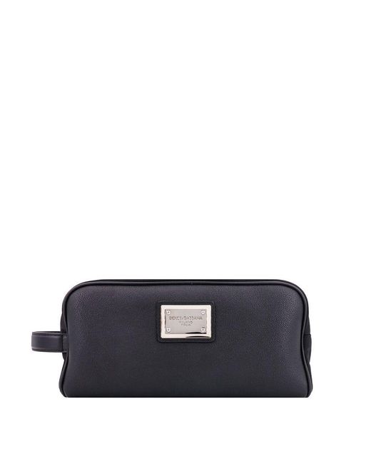 Dolce & Gabbana Blue Nylon Wash Bag for men