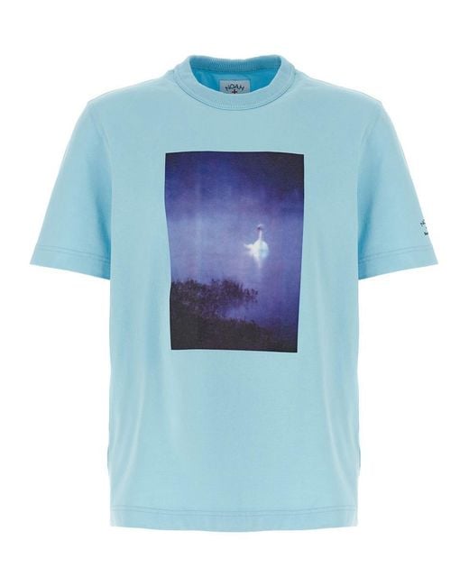 Barbour Blue X Noah 'Archive Swan' T-Shirt for men