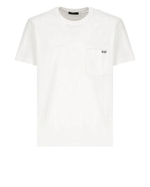 Fay White T-Shirts And Polos for men