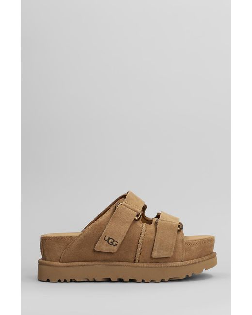 Ugg Brown Goldenstar Hi Slide Slipper-Mule