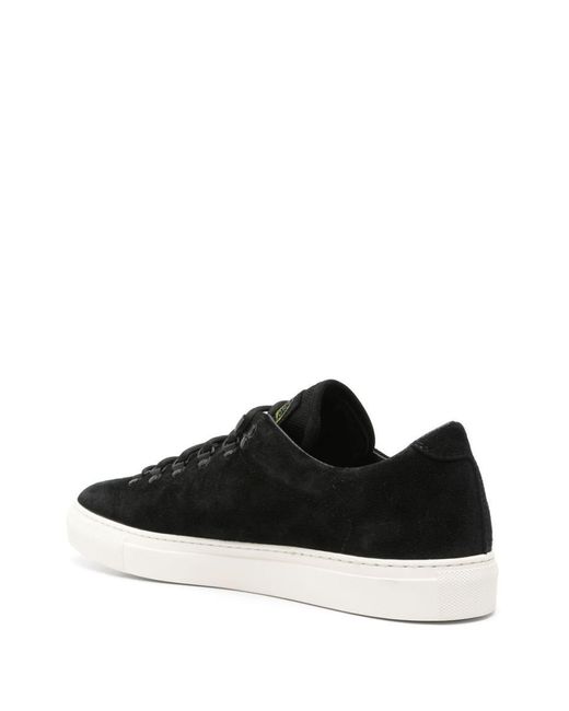 Stone Island Black Compass-Patch Sneakers for men