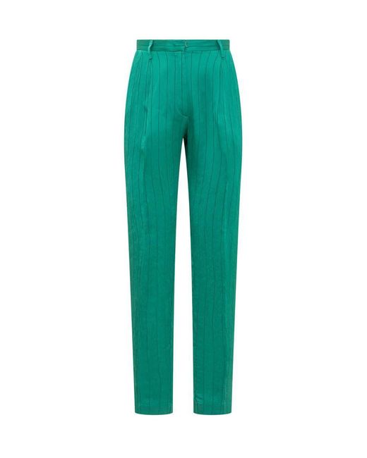 Forte Forte Green Striped Pants