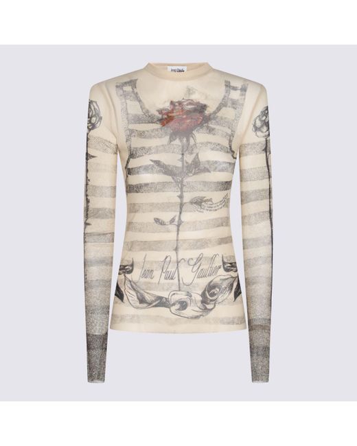 Jean Paul Gaultier Natural Ecru Top