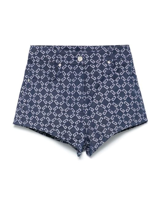 Givenchy Blue Denim Cotton Shorts
