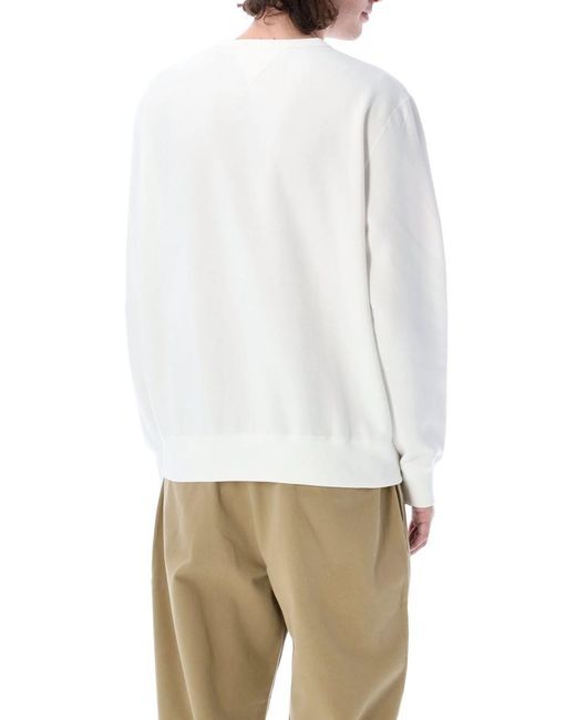 Polo Ralph Lauren White Classic Crewneck Sweatshirt for men