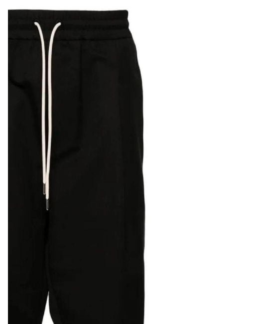 Drole de Monsieur Black Cropped Trousers for men