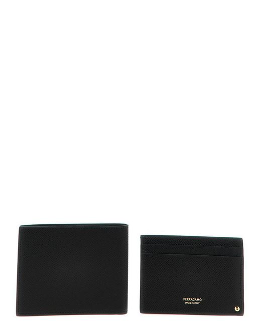 Ferragamo White Gancio Wallets And Card Holders for men