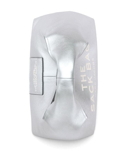 Marc Jacobs White The Sack Mini Leather Hobo Bag