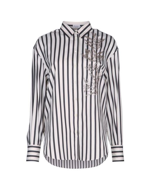 Brunello Cucinelli White Camicia