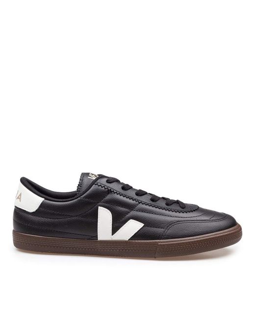 Veja Black Organic Leather Sneakers (O.T. for men