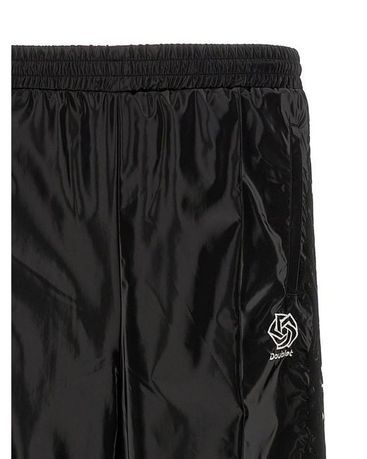 Doublet Black 'Laminate Track' Joggers for men