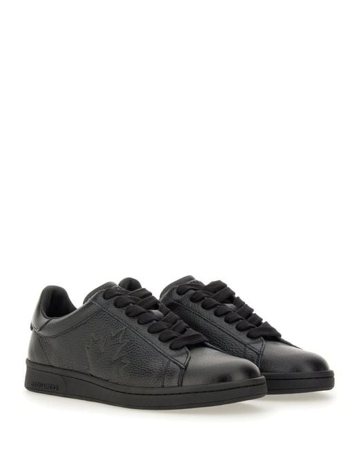 DSquared² Black "Maple Leaf Boxer" Sneaker for men