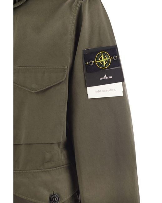 Stone Island Green Waterproof And Windproof Field Jacket for men