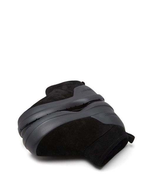 Moon Boot Black Luna Low Suede Snow Boots