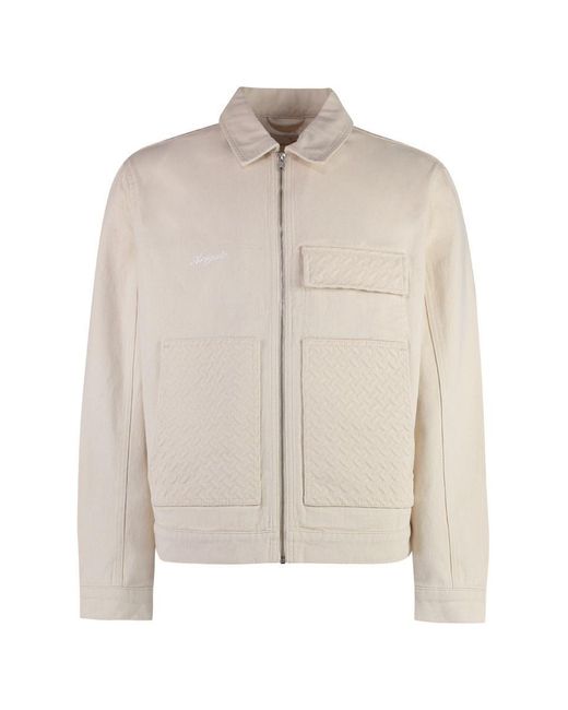 Axel Arigato Natural Grate Zippered Cotton Jacket for men