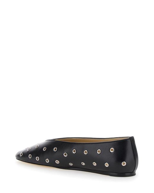 Le Monde Beryl Black 'Regency' Ballerinas With Eyelets